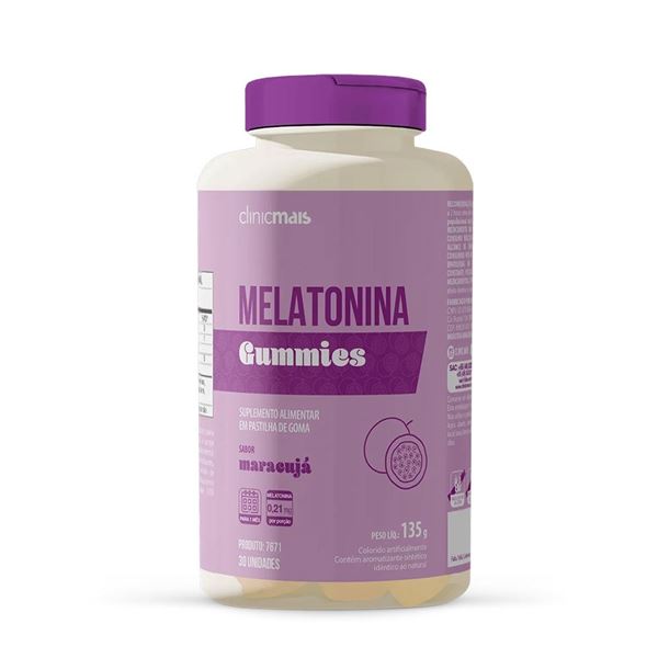 Melatonina Gummies Clinicmais | Sabor Maracujá 30 Gomas