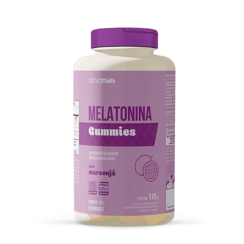 Melatonina Gummies Clinicmais | Sabor Maracujá 30 Gomas