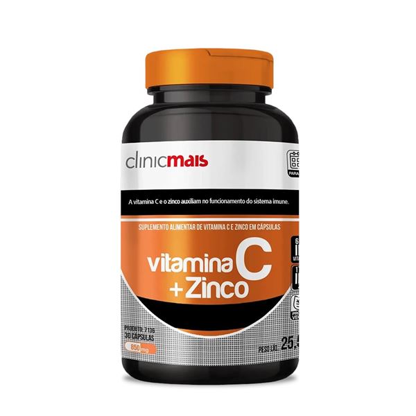 Vitamina C + Zinco Clinicmais | Sabor Laranja 30 Gomas