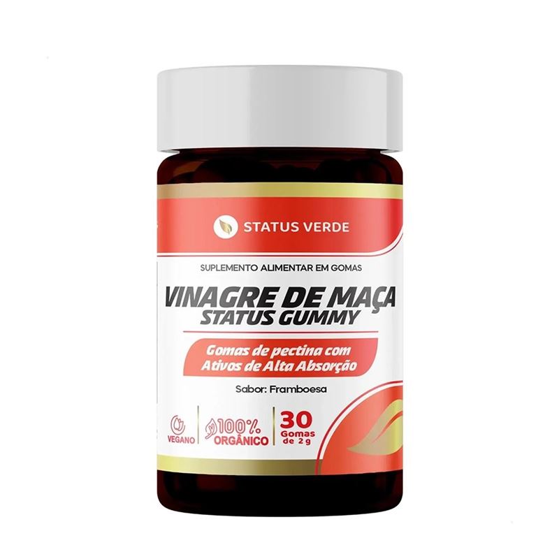 Vinagre de Maçã em Goma Status Verde 30 Gomas